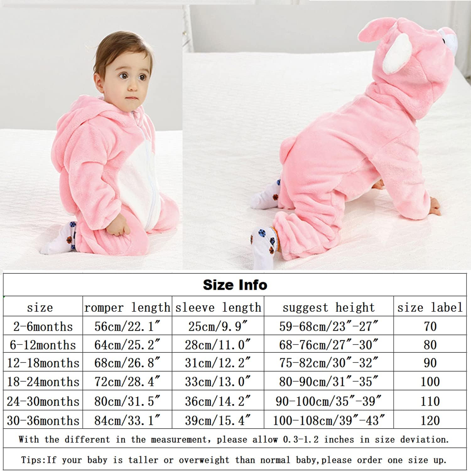 Disfraz de bebé de Halloween para niños pequeños, rómper, mameluco para niños o niñas, ropa de animales, de 2 a 36 meses