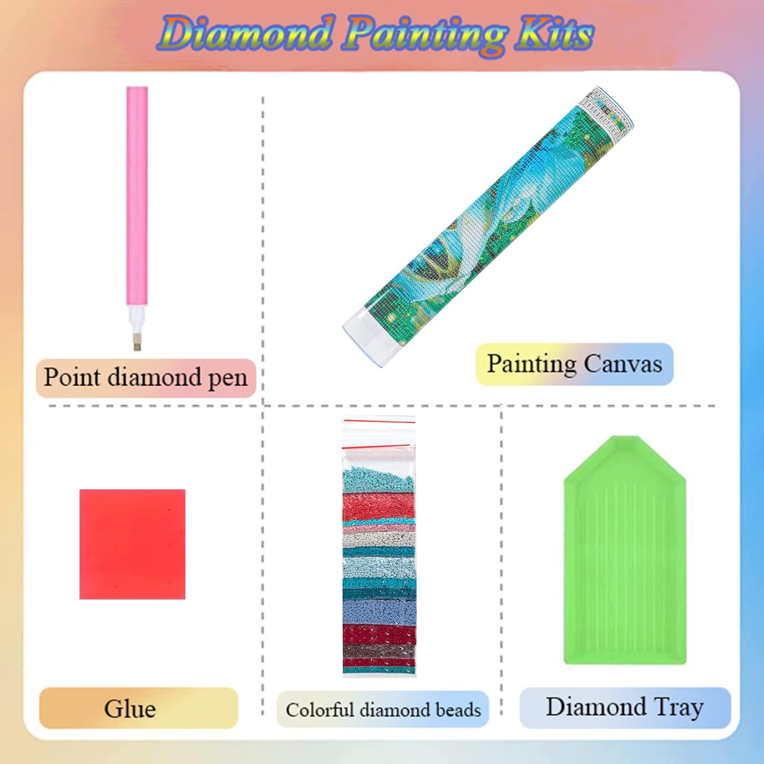 MANUKS Kit de pintura de diamantes 5D de pavo real azul, animales, pájaros, pintura de puntos de diamante para adultos y niños, kits de arte de