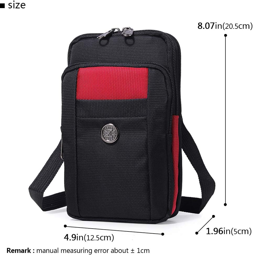 Bolsa de teléfono multifunción resistente al agua de tela Oxford con un hombro, bolsa cruzada diagonal, funda para teléfono inteligente, bolsa para