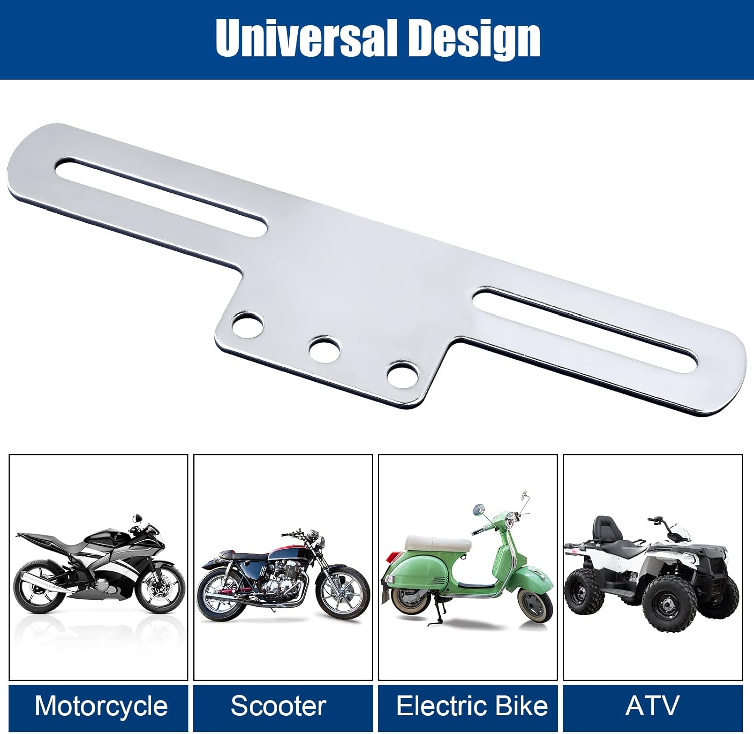 Soporte de aluminio para placa de matrícula con soporte de luz para remolques, camiones, automóviles, motocicletas, marco de matrícula ajustable
