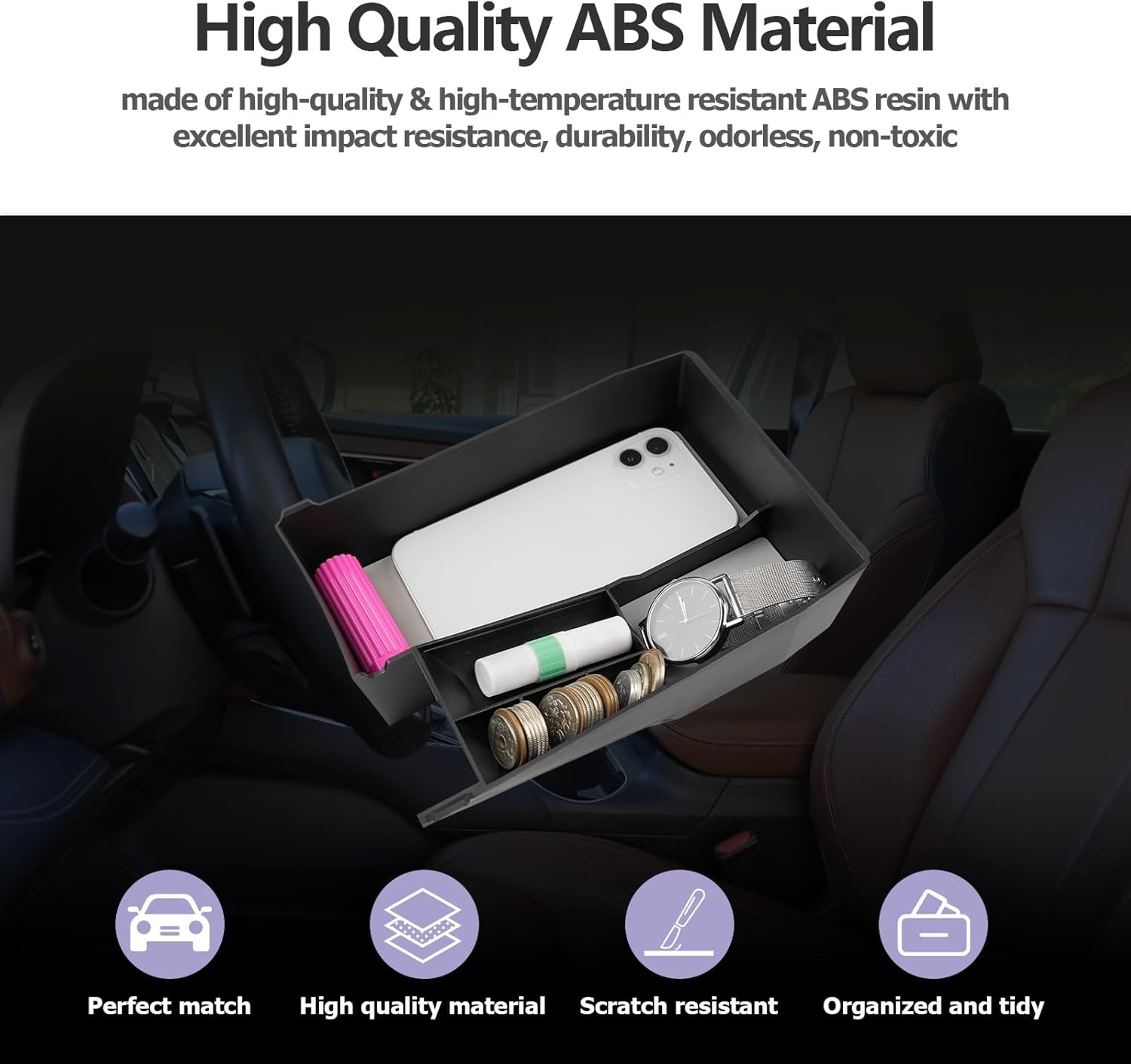 LUWU Organizador de consola central Subaru Outback 2023 Outback 2023, accesorios Outback 2021-2023, caja de almacenamiento para reposabrazos Outback