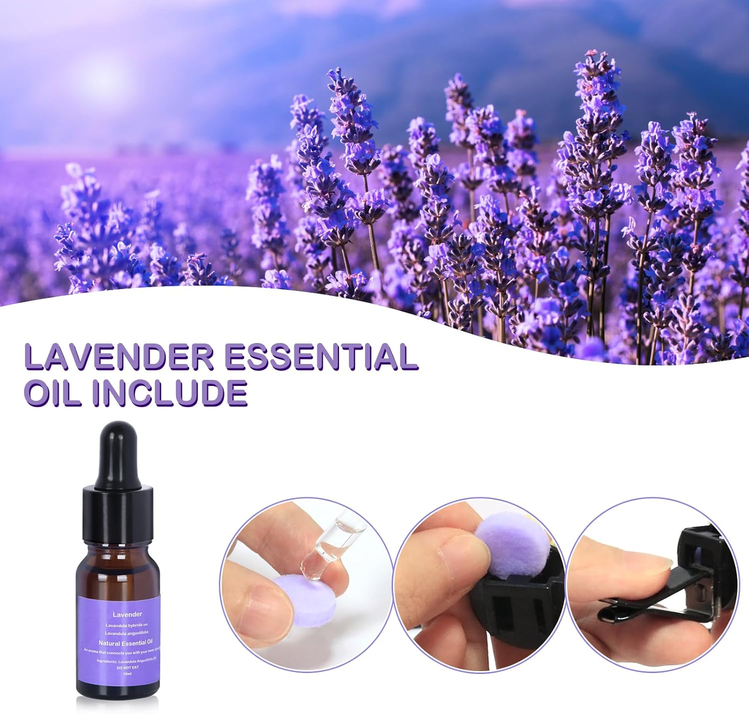 Ambientadores de calavera para automóvil, clips de ventilación con aceite esencial de lavanda pura de 0.3 onzas líquidas, accesorios de decoración