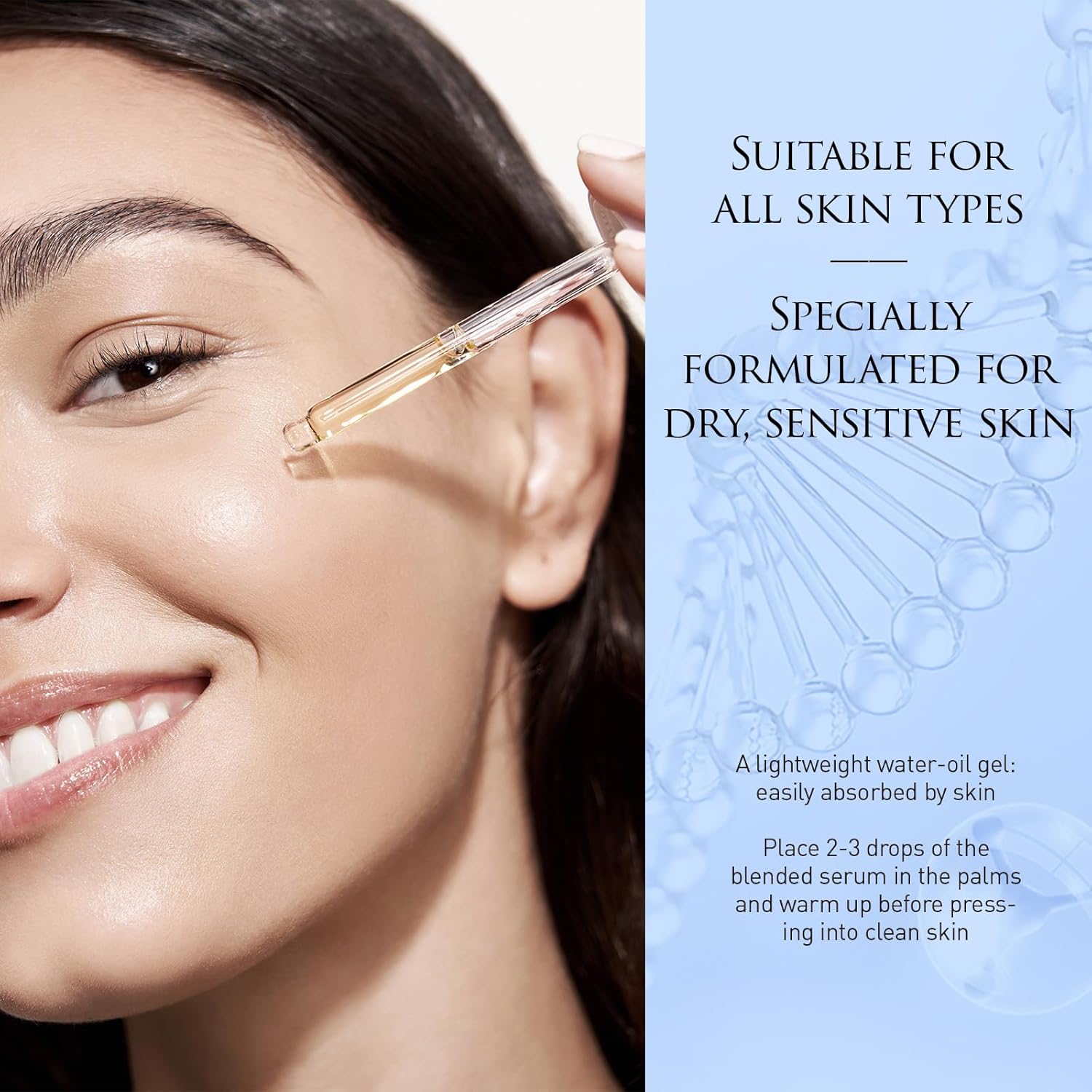 GELLÉ FRÈRES – Suero de escualano para la cara, calmante reparador de enrojecimiento, suero facial hidratante fortalece la barrera suavizante,