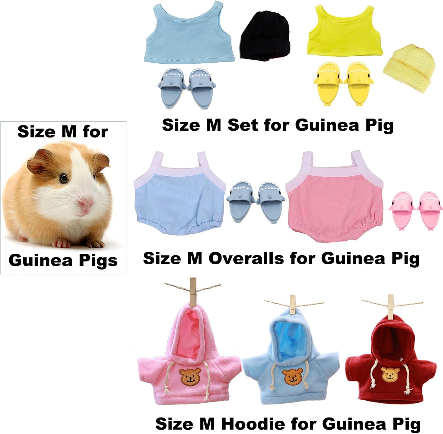 Conjunto de disfraz de hámster con camisa, sombrero, zapatos, pantuflas de tiburón para mascotas reales, linda ropa de fiesta de vacaciones de mini