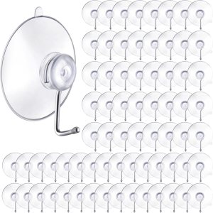 Unittype 120 ganchos de pared con ventosa de PVC, reutilizables, transparentes, con ganchos de metal, prácticos suministros para colgar sin clavos Unittype 120 ganchos de pared con ventosa de PVC, reutilizables, transparentes, con ganchos de metal, prácticos suministros para colgar sin clavos
