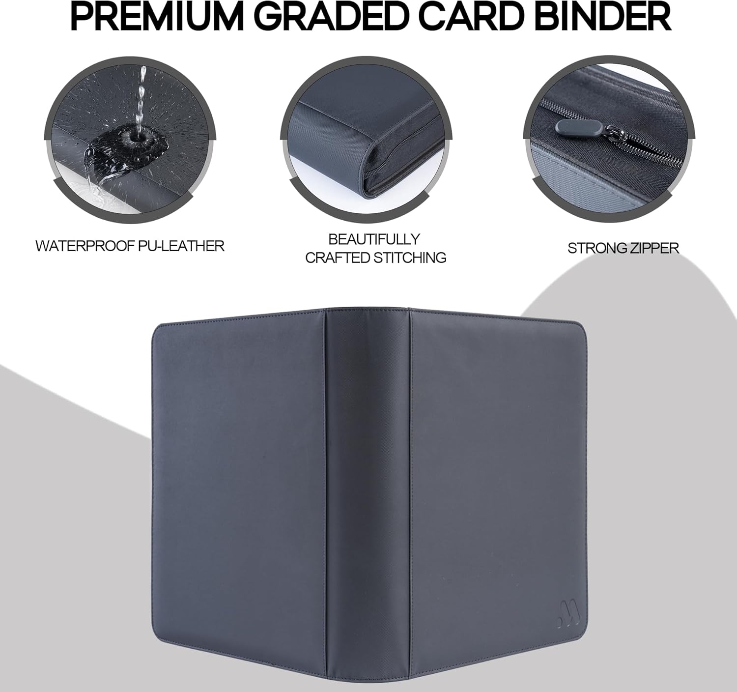 Carpeta de tarjetas graduada,Capacidad para 60 tarjetas graduadas,Carpeta de 6 bolsillos para PSA,Tarjetero de alta calidad con fundas