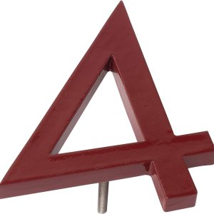Montague Metal Products MHN-08-F-BR1-4 Números de casa de dirección flotantes modernos de aluminio sólido, 6 pulgadas, ladrillo rojo con Montague Metal Products MHN-08-F-BR1-4 Números de casa de dirección flotantes modernos de aluminio sólido, 6 pulgadas, ladrillo rojo con