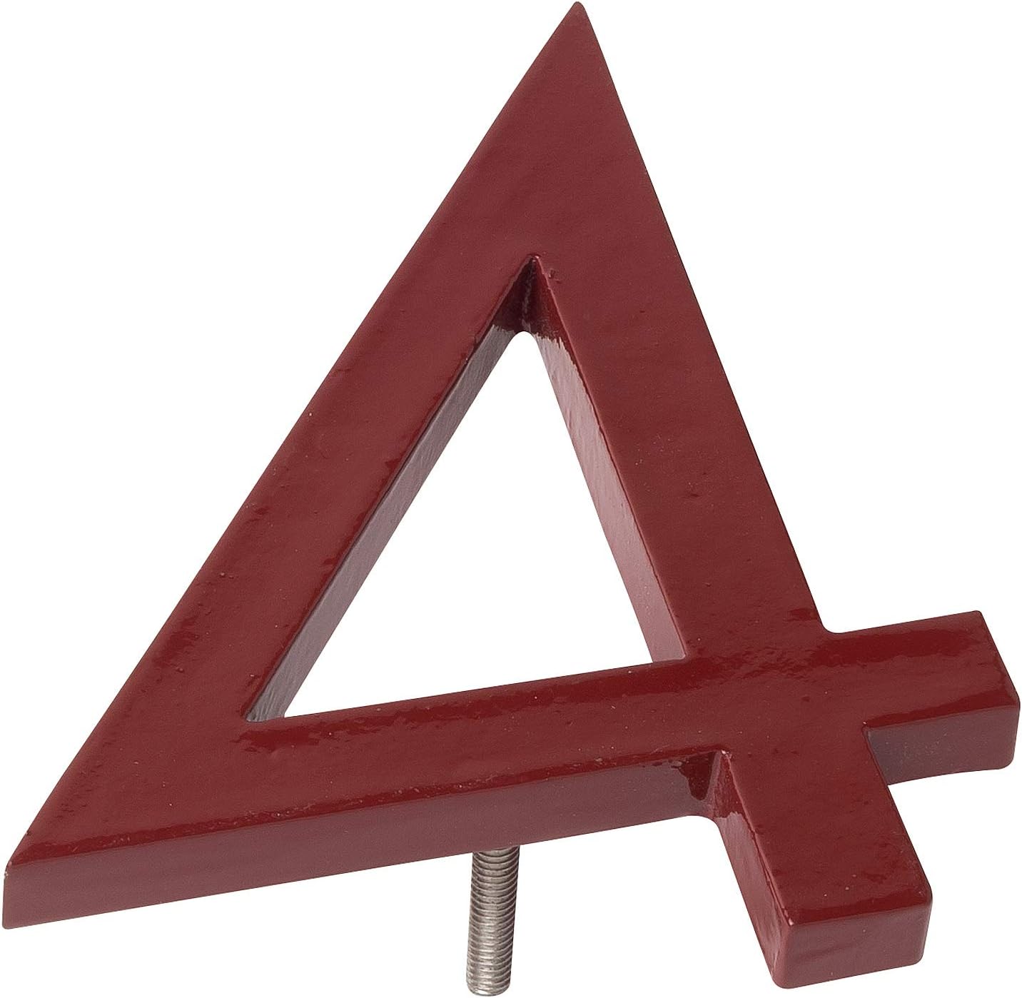 Montague Metal Products MHN-08-F-BR1-4 Números de casa de dirección flotantes modernos de aluminio sólido, 6 pulgadas, ladrillo rojo con