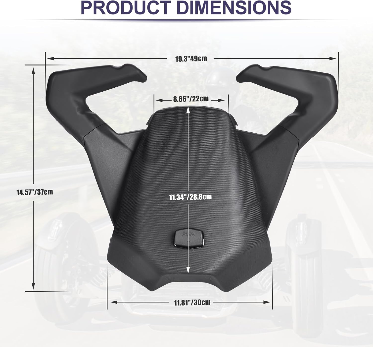 Asiento trasero del pasajero para Ryker, asas de agarre resistente, almohadilla de asiento suave para Can-Am Ryker, Ryker 600  900, Sport, Rally