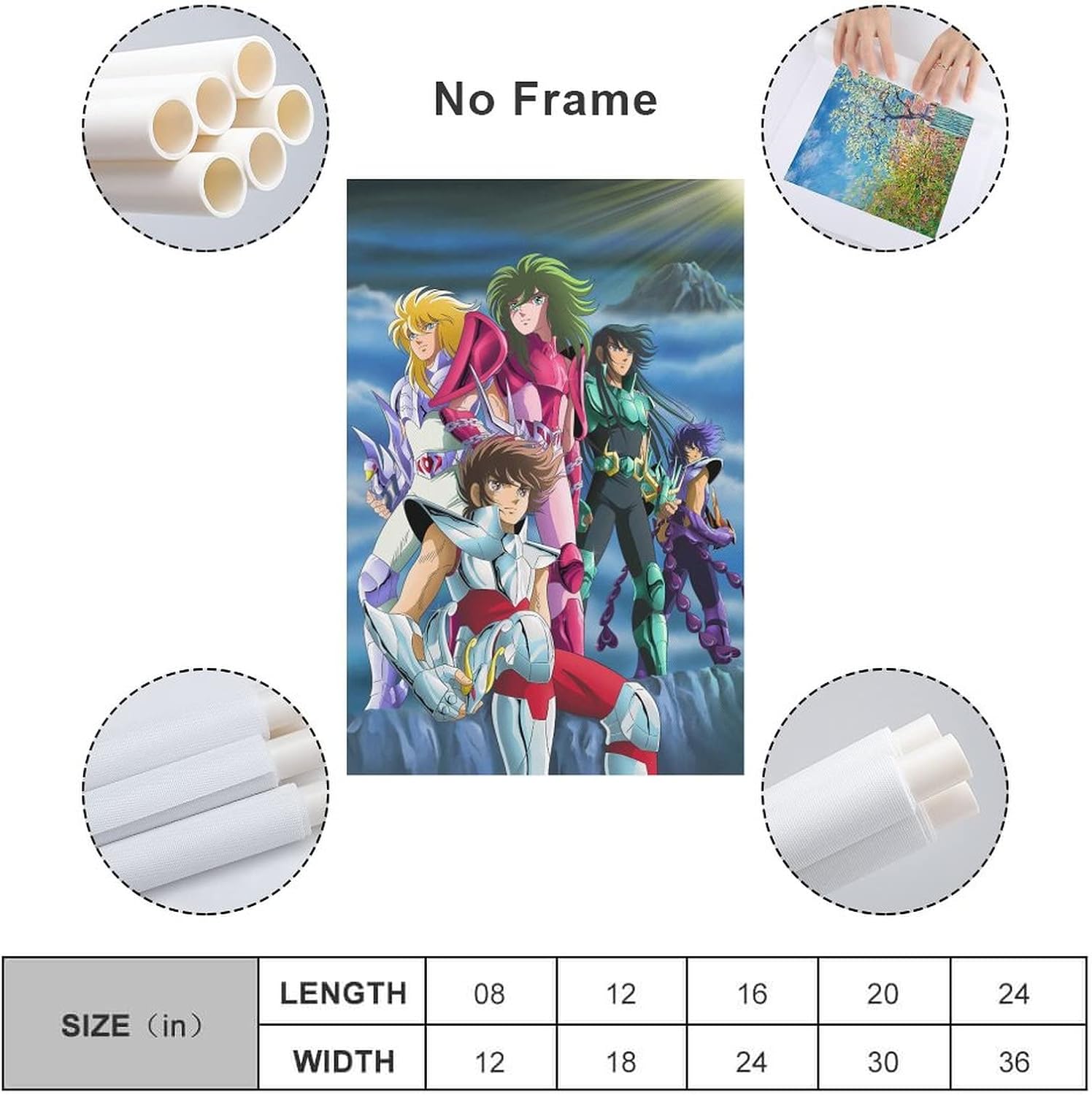 Pósteres de anime de Saint Seiya, los cinco santos de bronce principales Pegaso, póster genial para dormitorio de niños, impresiones artísticas en