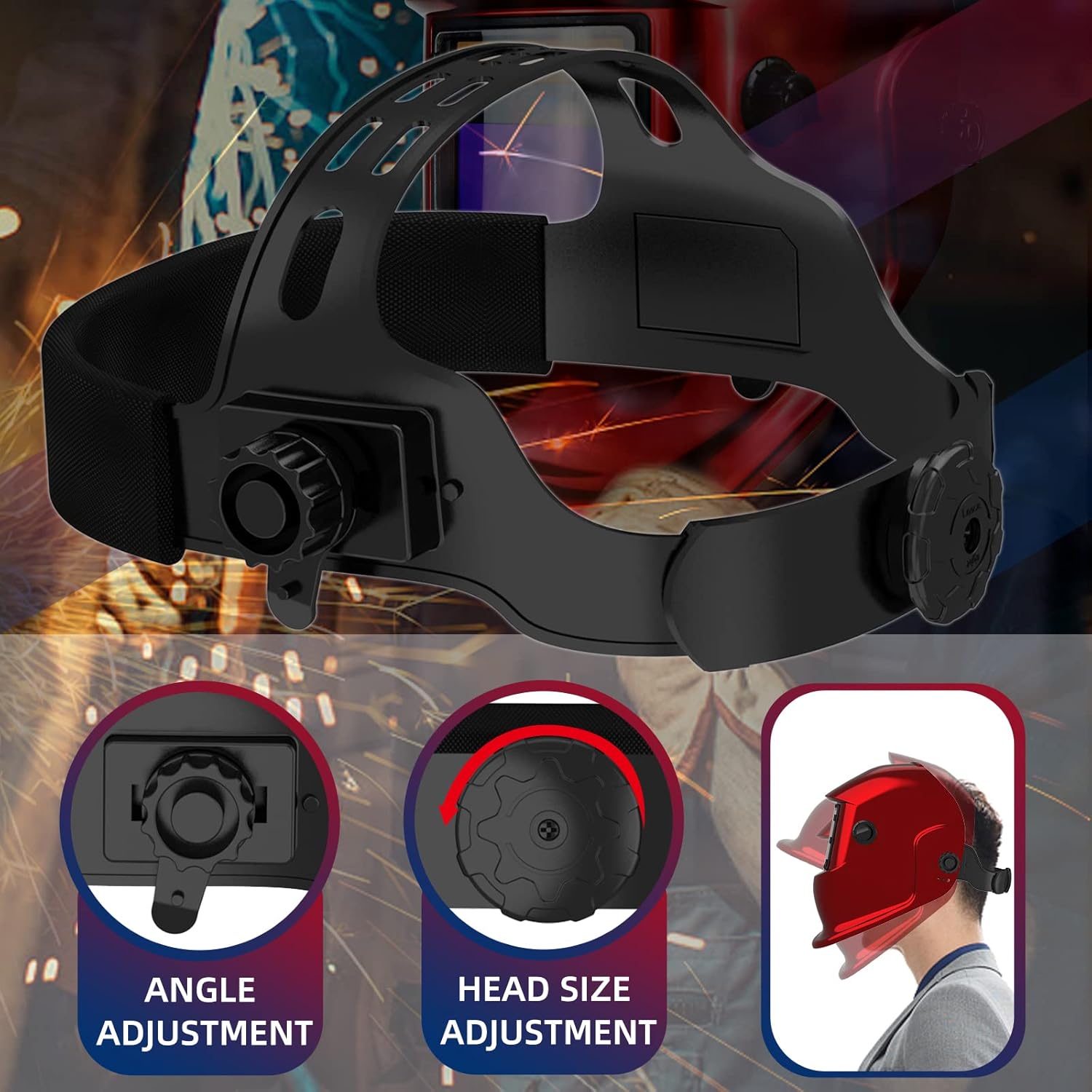 Casco de soldadura, casco de soldadura, repuesto para casco de soldadura, accesorios para casco de soldadura, con banda para el sudor para casco de
