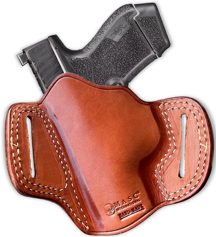 Premium The Ultimate – Funda de piel para panqueques OWB, parte superior abierta, se adapta a Kimber R7 Mako Subcompact de 0.354 in 3.37 pulgadas,