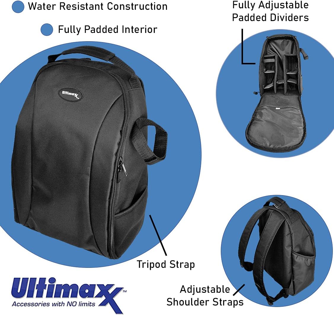 Ultimaxx Lente teleobjetivo zoom de 25.591-51.181 in con kit para Canon EOS Rebel T5, T5i, T6, T7 T6i, T6s, T7i, T8i, SL1, SL2, SL3, 60D, 70D, 77D,