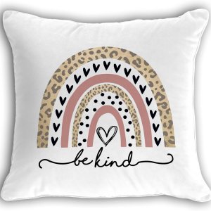 OGILRE Be Kind Rainbow – Funda de almohada con citas inspiradoras abstractas para el hogar, decoración de dormitorio de niñas, funda de almohada OGILRE Be Kind Rainbow – Funda de almohada con citas inspiradoras abstractas para el hogar, decoración de dormitorio de niñas, funda de almohada