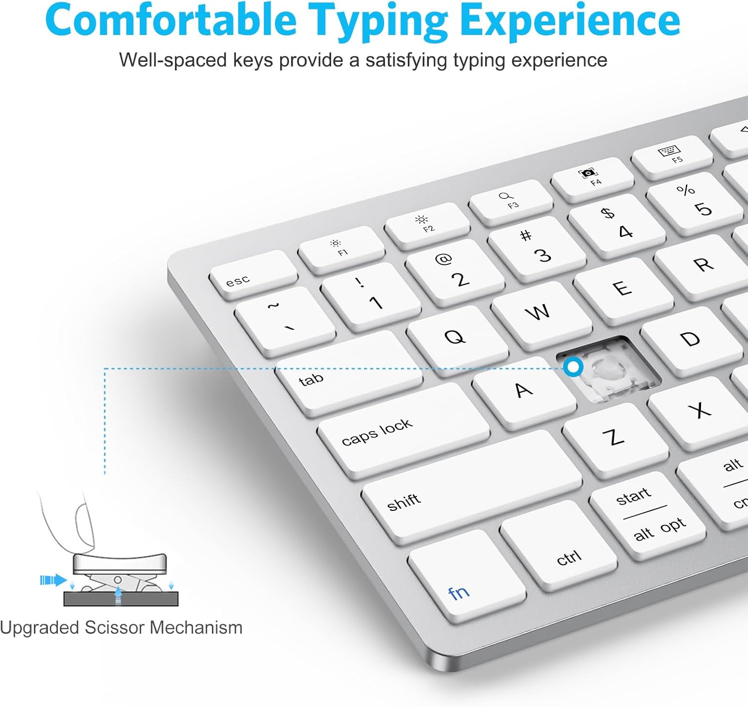 Emetok Teclado Bluetooth universal para iPad, teclado con tecnología BLE mejorada con conexión inquebrantable, duración de la batería de 18 meses,