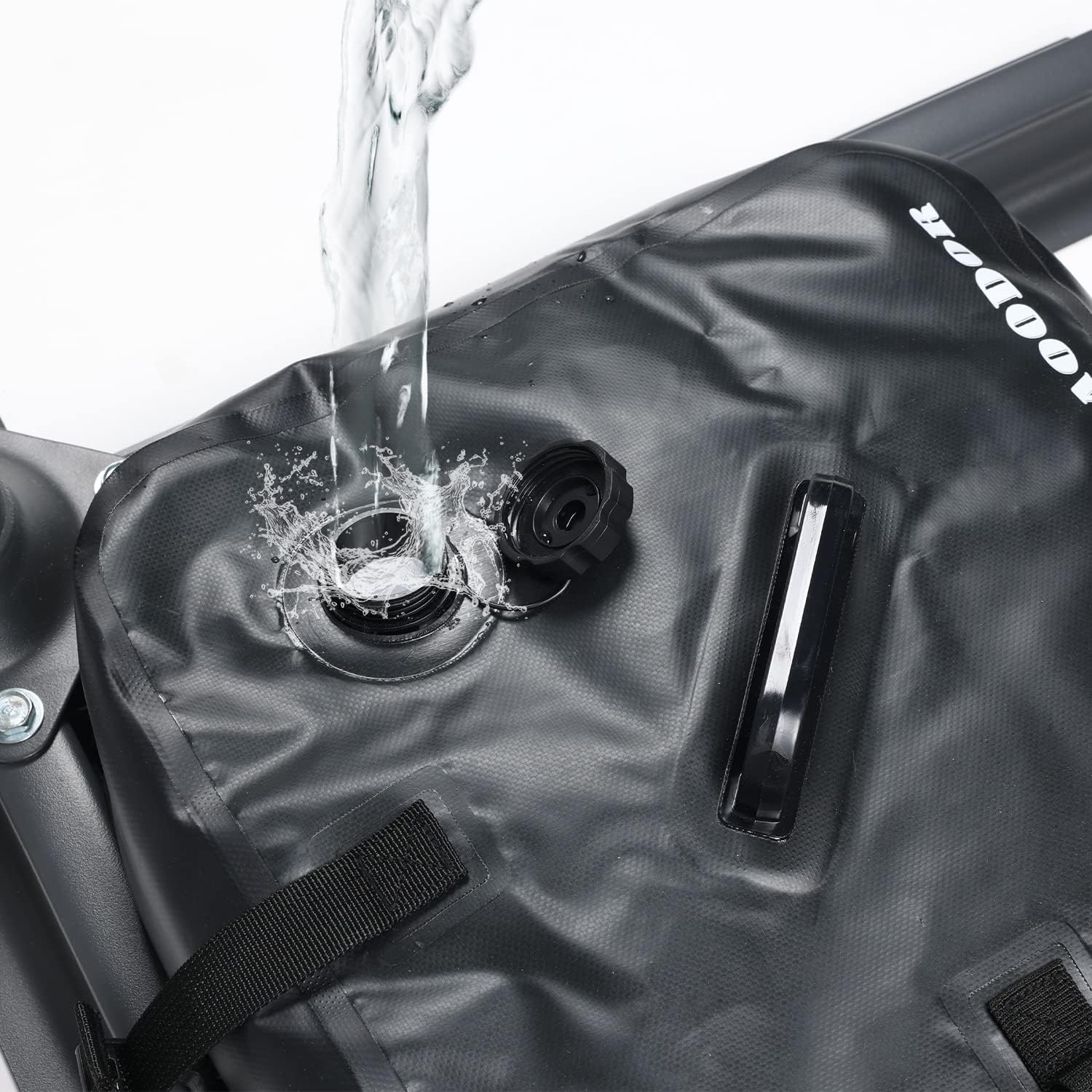 Aoodor Juego de 4 bolsas de peso para paraguas, relleno de agua, tela de PVC 250D duradera, conexión resistente, fácil de usar, color negro