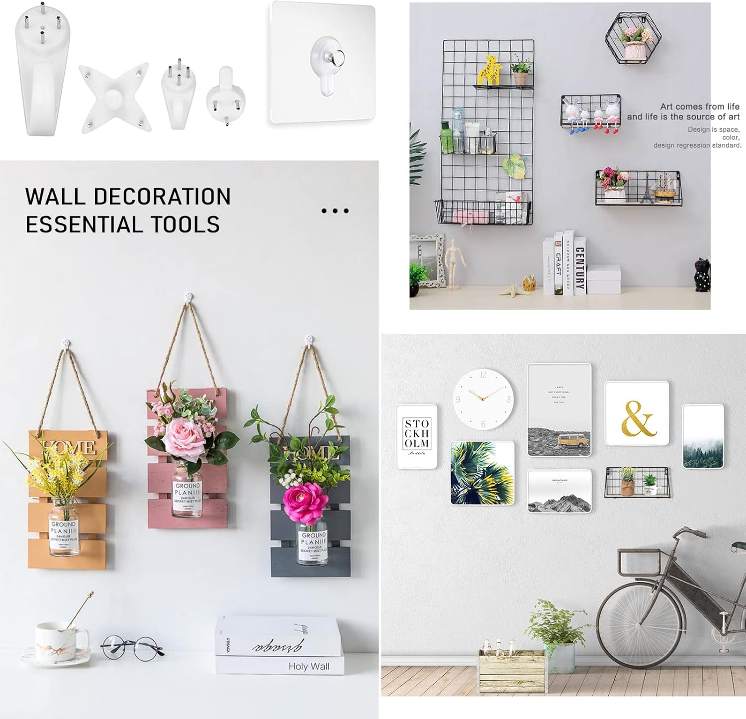 Accesorios para marcos de fotos, ganchos invisibles, sin rastro, gancho para pared dura, para paneles de yeso, ganchos de fotos, pintura artística,