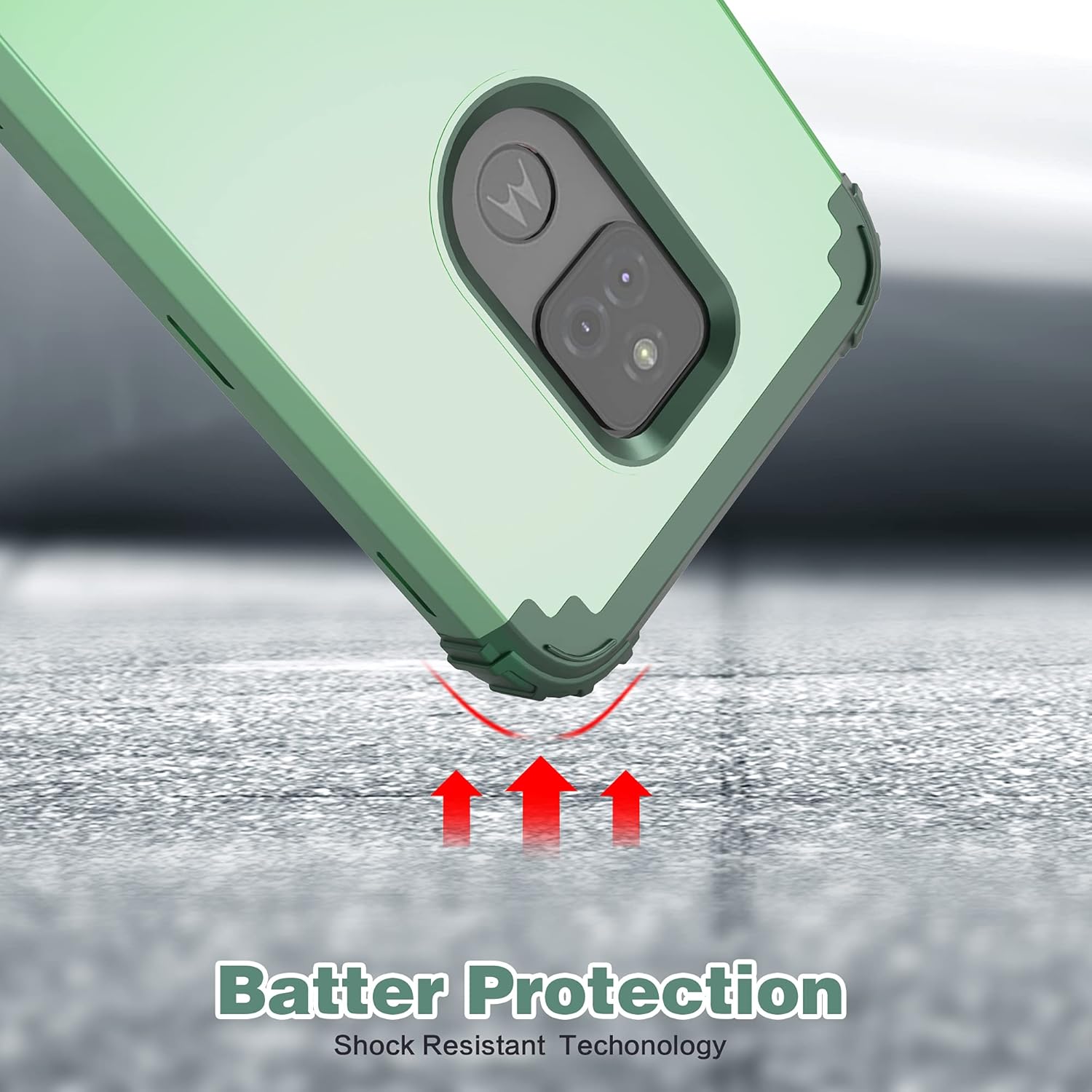 IDweel Funda para Moto G Play 2021 con protector de pantalla de vidrio templado, 3 en 1, a prueba de golpes, delgada, híbrida, resistente,