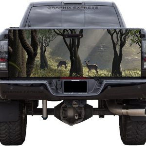 GRAPHIX EXPRESS Adhesivo para puerta trasera de camioneta (T75 Deer Hunting), calcomanías para puerta trasera para camionetas, calcomanías gráficas GRAPHIX EXPRESS Adhesivo para puerta trasera de camioneta (T75 Deer Hunting), calcomanías para puerta trasera para camionetas, calcomanías gráficas