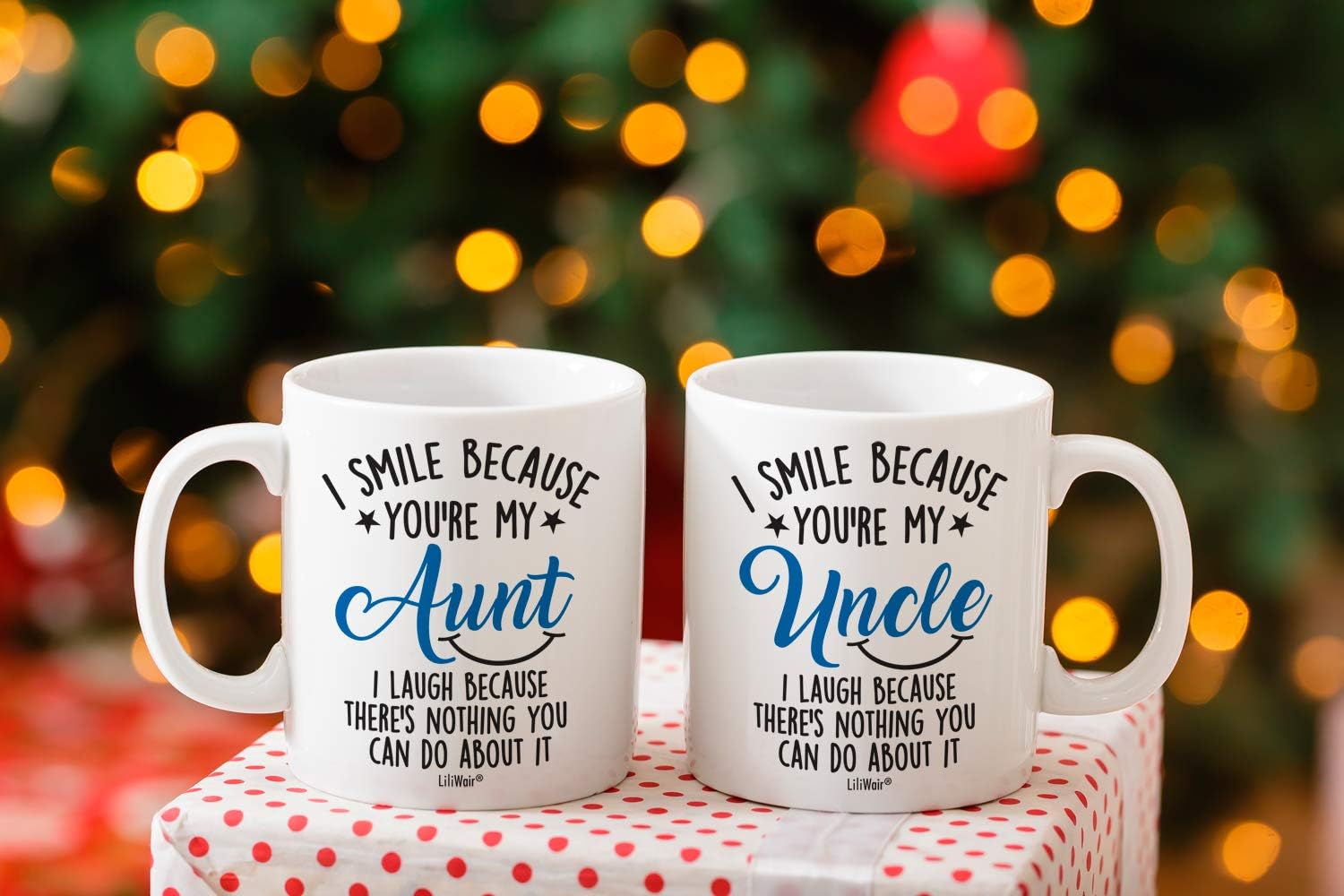 Regalos de Navidad para tío y tía de sobrina. Los mejores regalos para tías y tíos de sobrino. Tazas de café divertidas y divertidas para tías