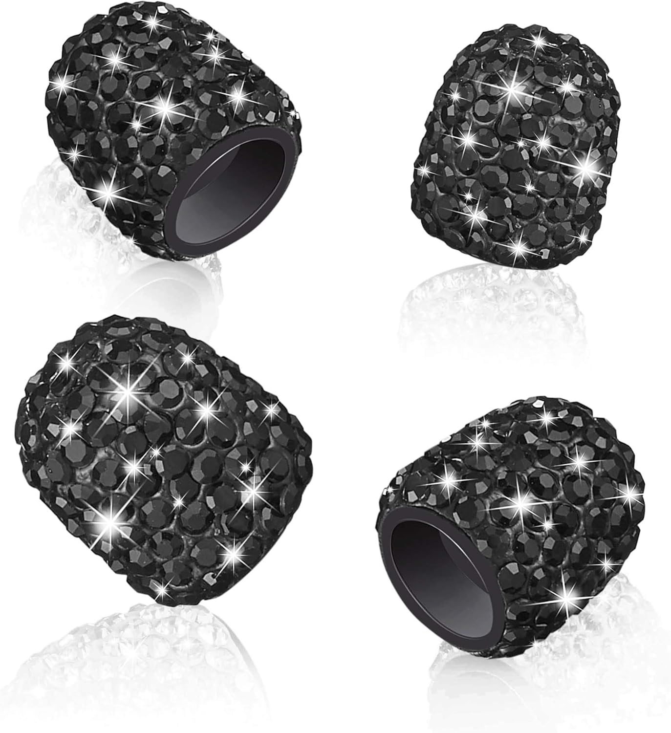Cubiertas universales de diamantes de imitación con 1 pieza de diamantes de imitación de automóvil, anillo de emblema para botón de encendido de