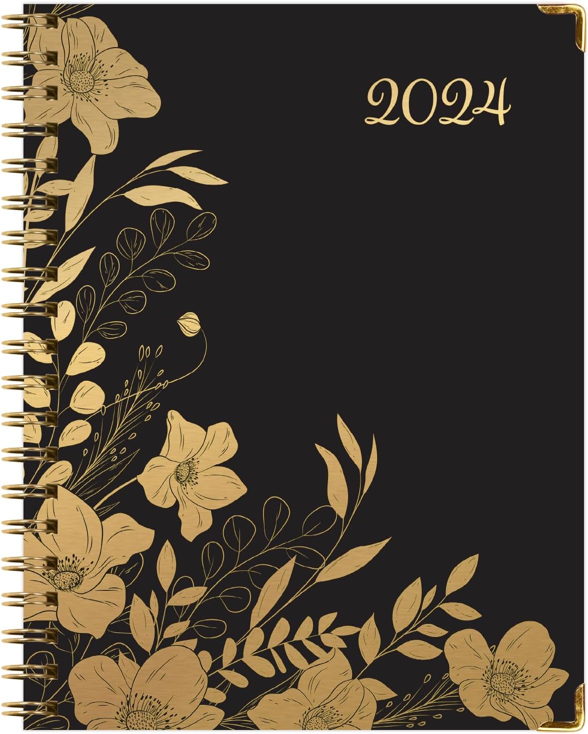 Agenda 2024 de tapa dura (noviembre de 2023 a diciembre de 2024) Agenda diaria, semanal, mensual y anual de 8.5 x 11 pulgadas. Marcador, carpeta de