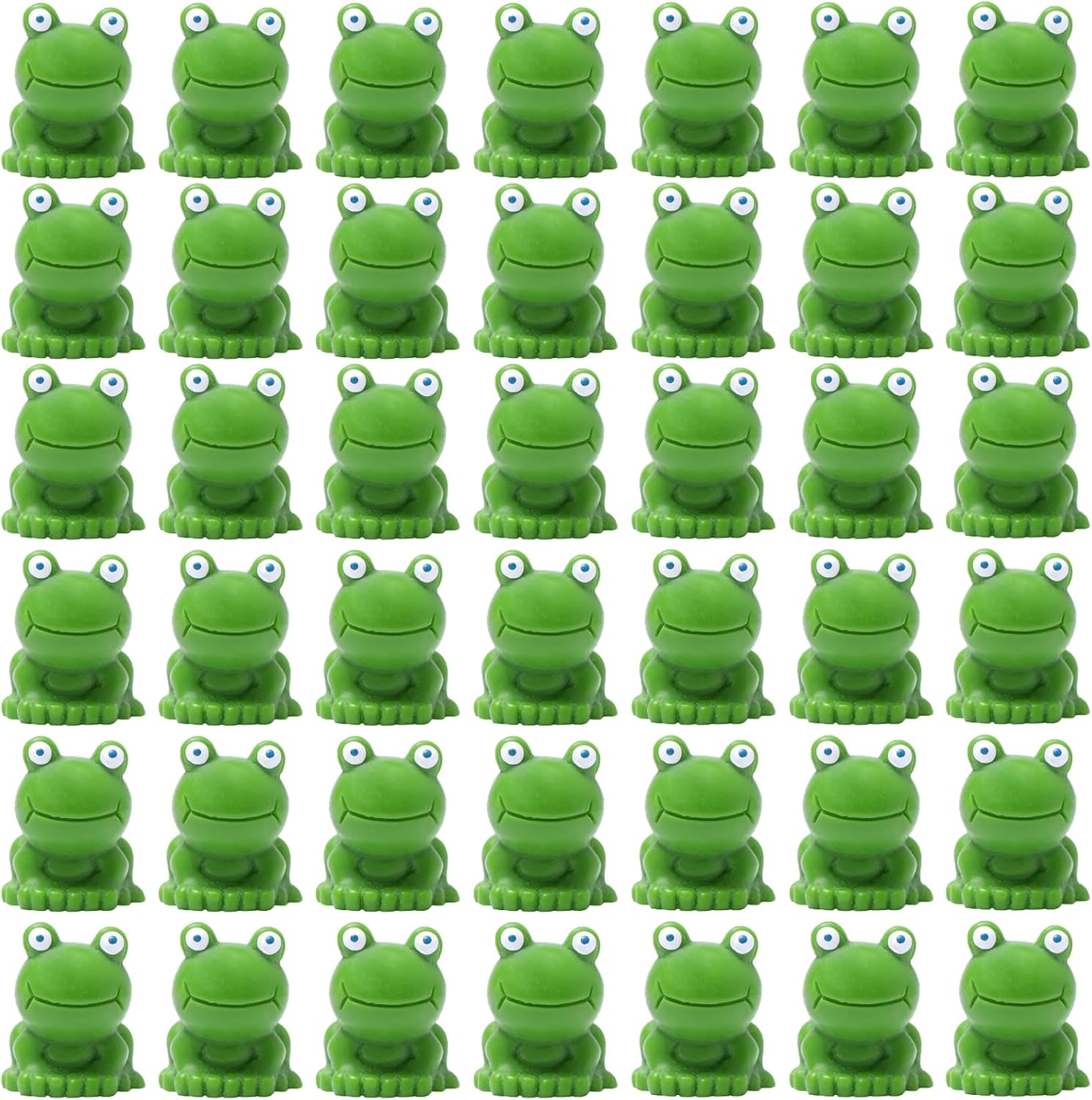 50 figuras de resina de mini ranas, figuras en miniatura de rana verde, figuras de micro ranas, pequeñas figuras de rana linda, modelo miniatura de