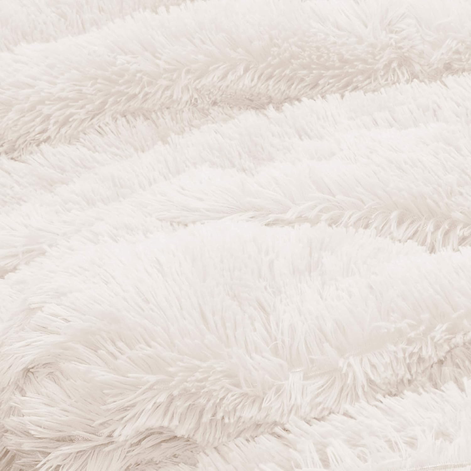 Sweet Jojo Designs – Juego de 2 fundas de almohada de felpa de piel sintética de color blanco hueso, color crema, tamaño Queen, color marfil, suave,