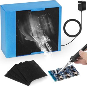 Extractor de humo de soldadura, extractor de humos, absorbente de prevención de humo, ventilador de trabajo de soldadura de 12 V con 5 filtros de Extractor de humo de soldadura, extractor de humos, absorbente de prevención de humo, ventilador de trabajo de soldadura de 12 V con 5 filtros de