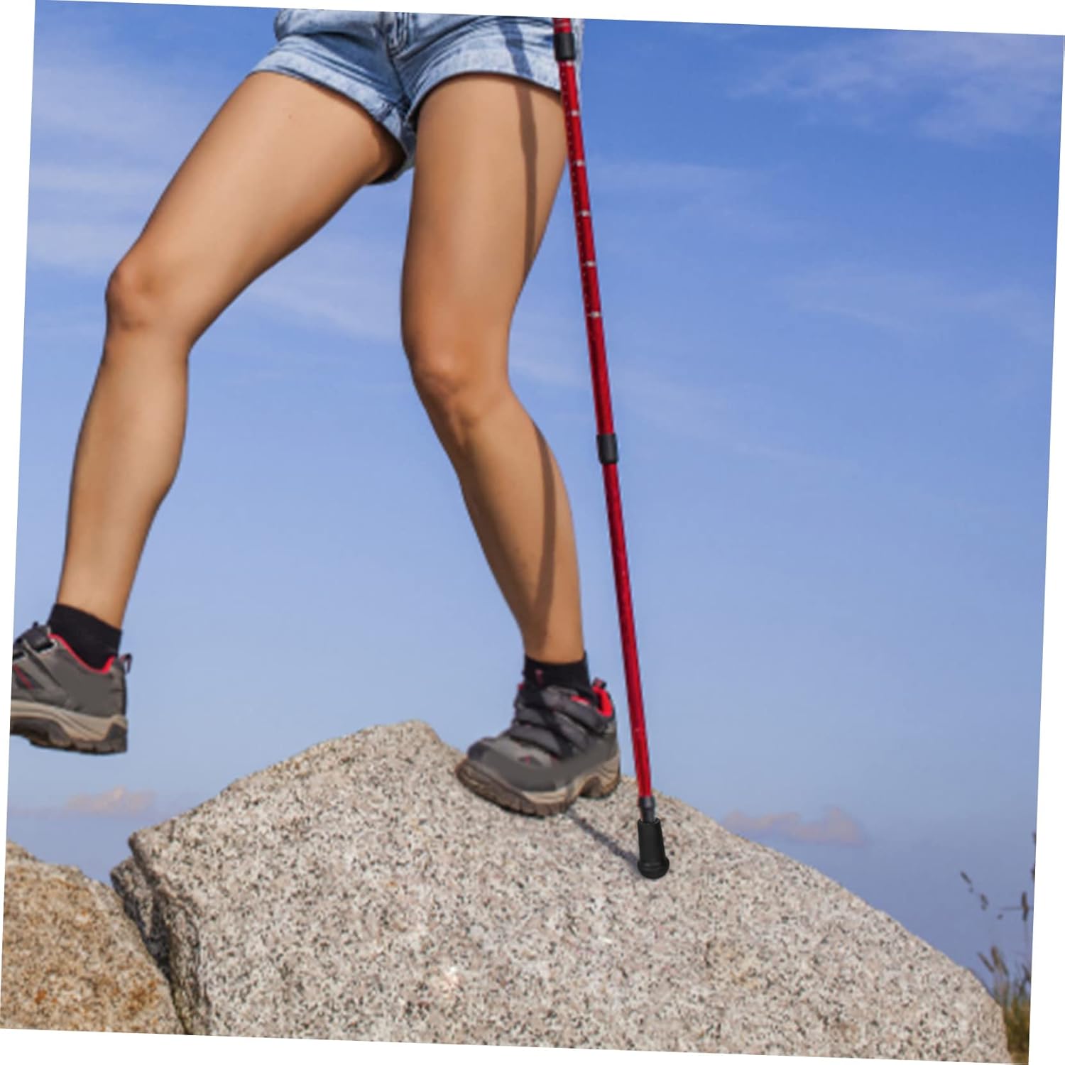Didiseaon Juego de 8 puntas de bastón de trekking, accesorios de viaje, pelotas de tenis de caña de senderismo para caminantes, bastón de senderismo