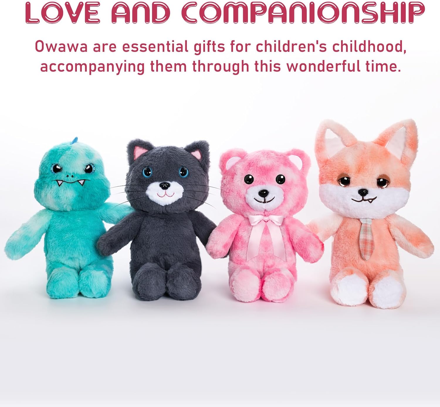 Juguete de peluche de la serie Owawa de 14 pulgadas, regalos de prechoo suaves y esponjosos para niños. Selección de animales de peluche y juguetes