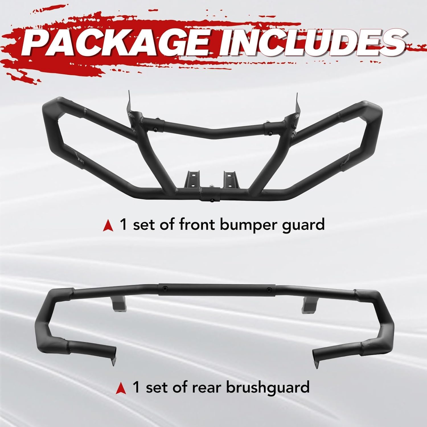 A & UTV PRO Kit de parachoques delantero y trasero para Can Am Outlander 450 500 570 650 800 850 1000 MAX 2012-2023, accesorios de protección de