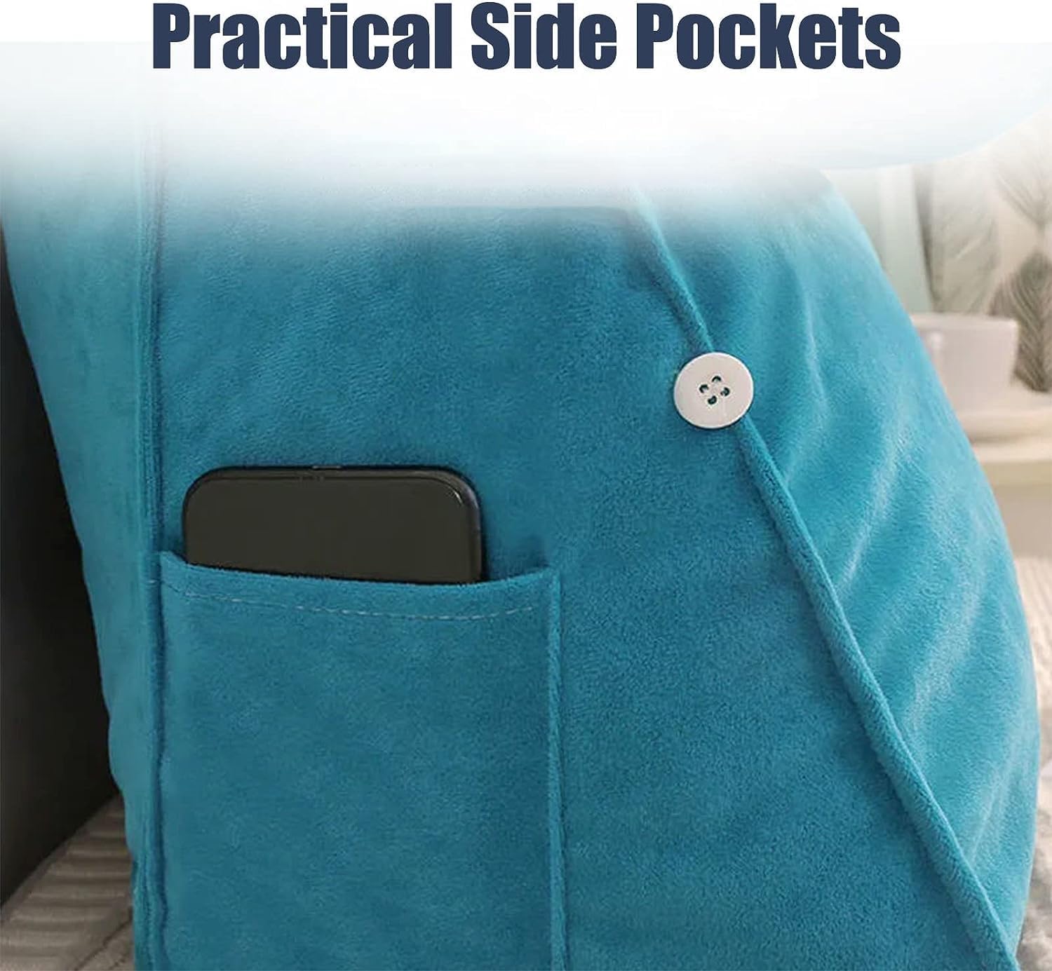 ZSPINJIA Almohada de cuña Triángulo Almohada de lectura cómoda Soporte de espalda ajustable Cojín de cuña Sofá Cama Silla de Oficina Almohada de
