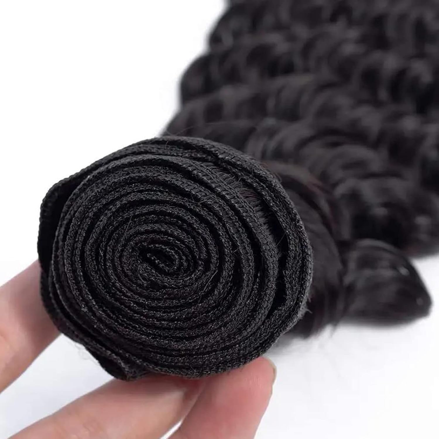 1 paquetes de cabello humano virgen brasileño ondulado profundo de 18 pulgadas, sin procesar, extensiones de cabello rizado (18 pulgadas, onda