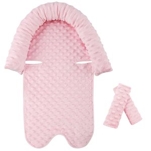 Soporte para la cabeza del asiento de automóvil, soporte para la cabeza y fundas para correa para recién nacidos, tela punteada ultra suave, inserto Soporte para la cabeza del asiento de automóvil, soporte para la cabeza y fundas para correa para recién nacidos, tela punteada ultra suave, inserto