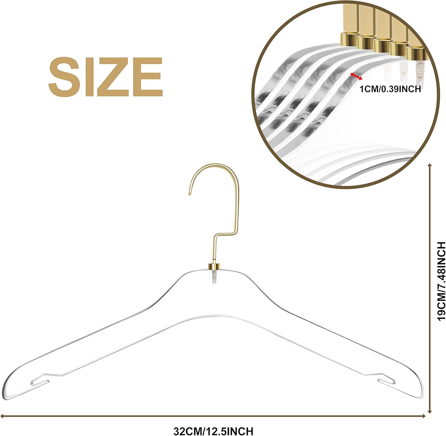 Quality Hangers Perchas acrílicas de tamaño infantil  Perchas transparentes para ropa de niños  Perfecto para 7  10 años  Disponible con gancho