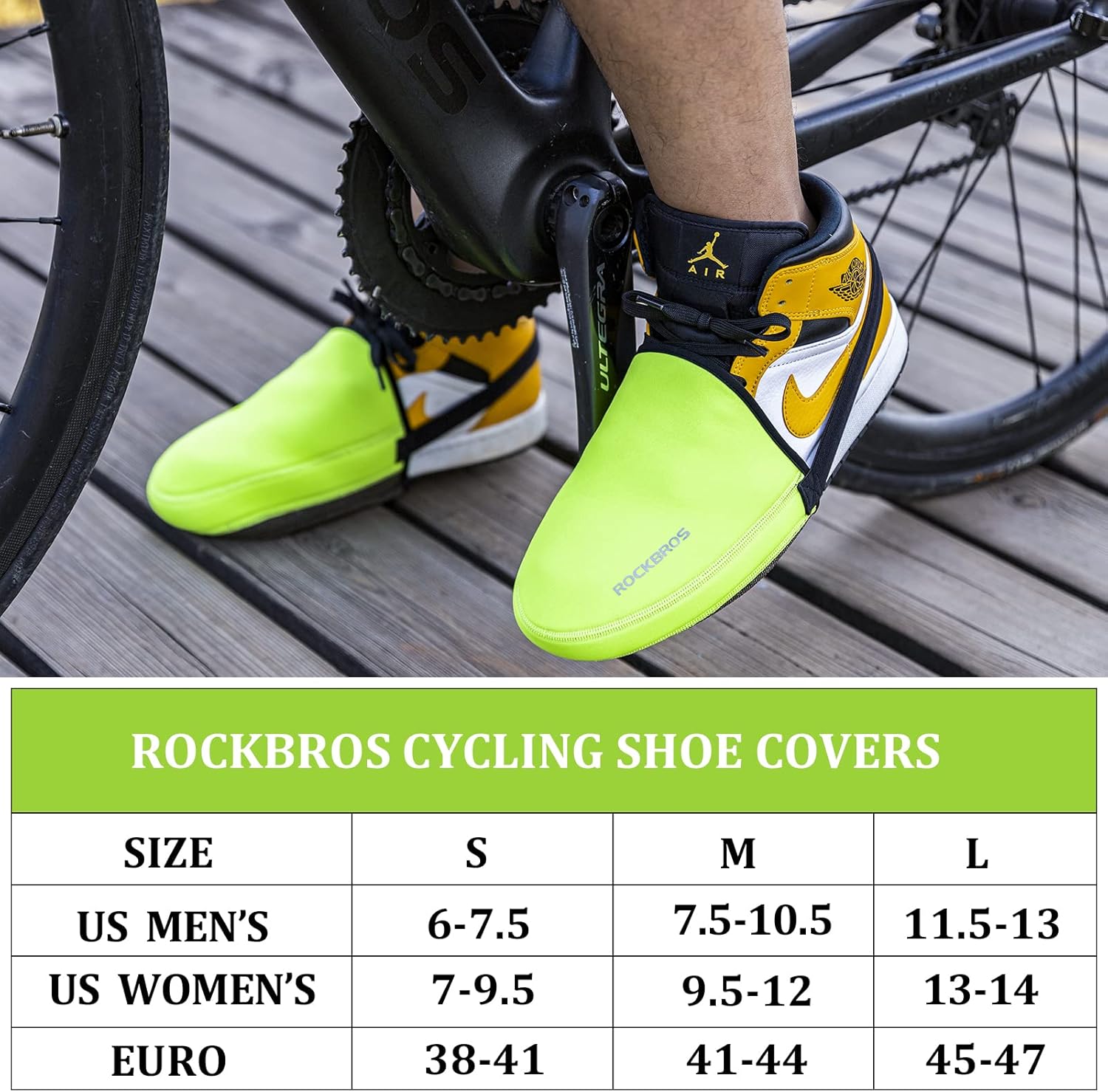 ROCKBROS Ciclismo Zapatos de Puntera Cubiertas de Clima Frío Bicicleta Overshoes Térmica Zapatos de Bicicleta Cubierta de Puntera Kevlar para