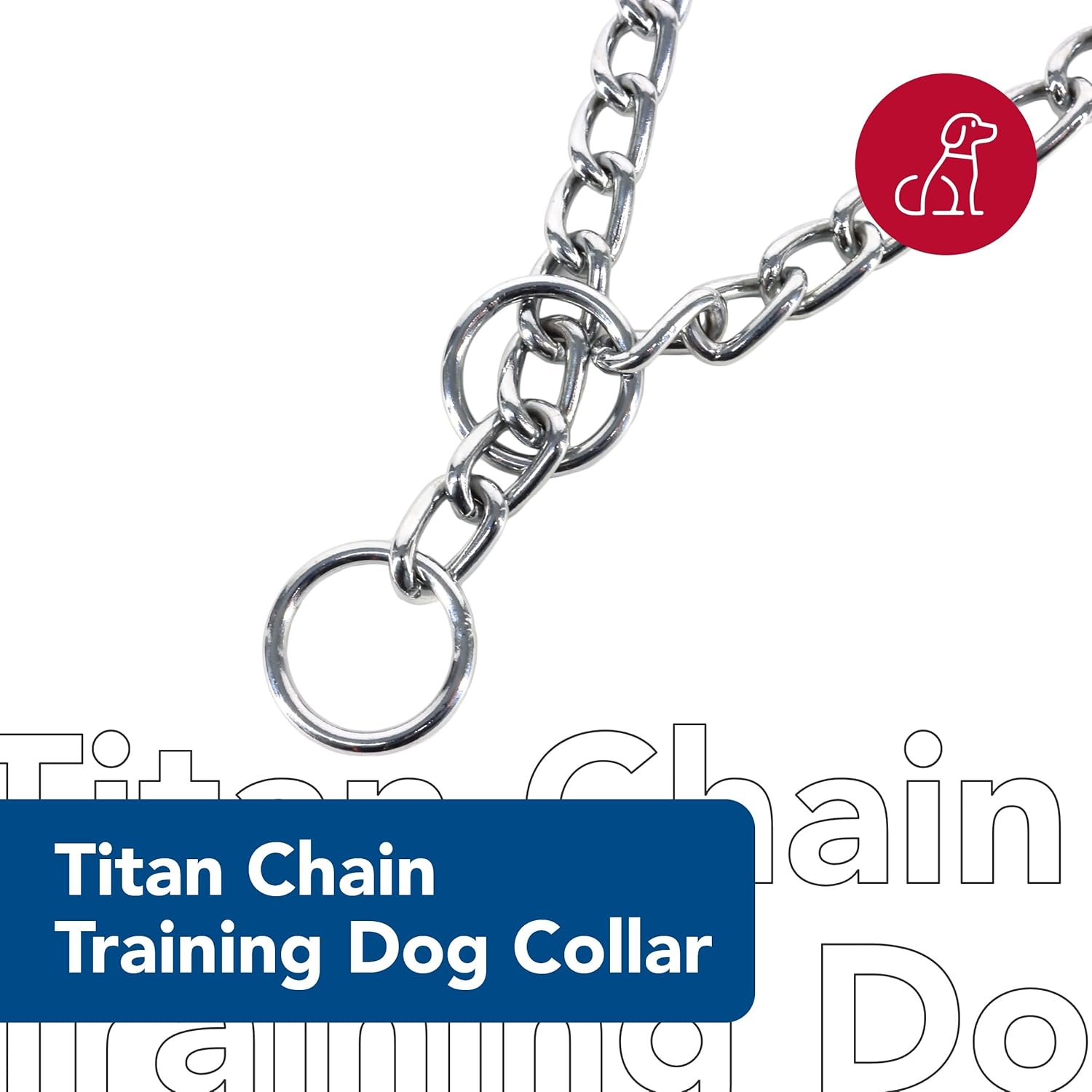 Coastal Pet Titan Collar de entrenamiento para perro  Collar de estrangulador para entrenamiento de perros  Collar de metal duradero para perro