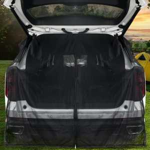 Quickwolf Red de camping para automóvil SUV, pantalla de malla para portón trasero de 69 x 59 pulgadas con accesorio magnético, accesorios ideales Quickwolf Red de camping para automóvil SUV, pantalla de malla para portón trasero de 69 x 59 pulgadas con accesorio magnético, accesorios ideales
