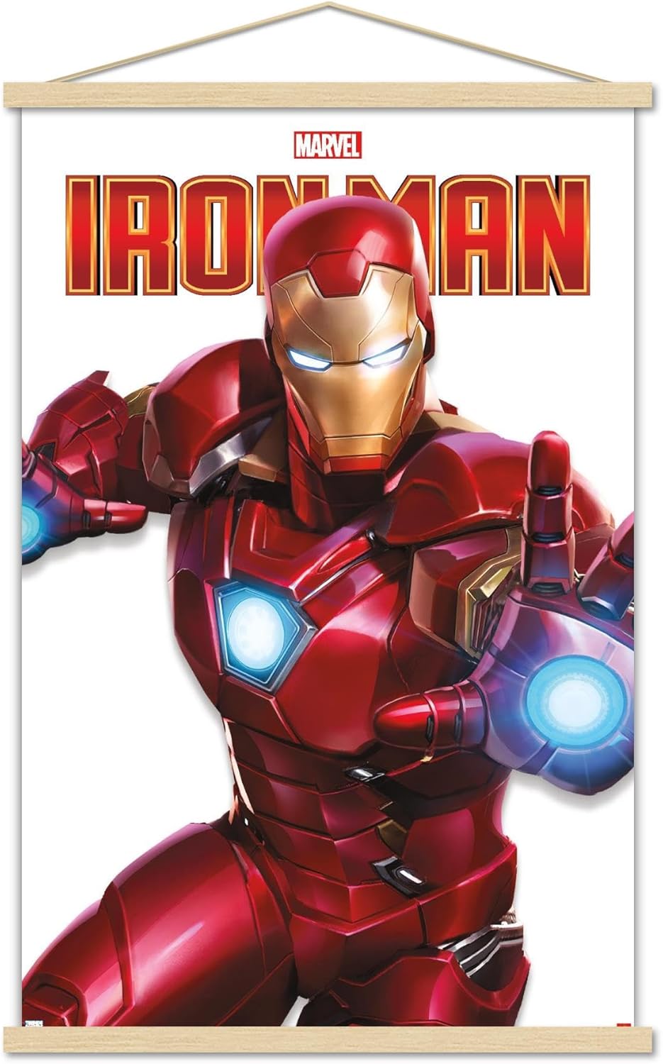 Trends International Marvel Comics – Póster de la serie Iron Man con marco magnético