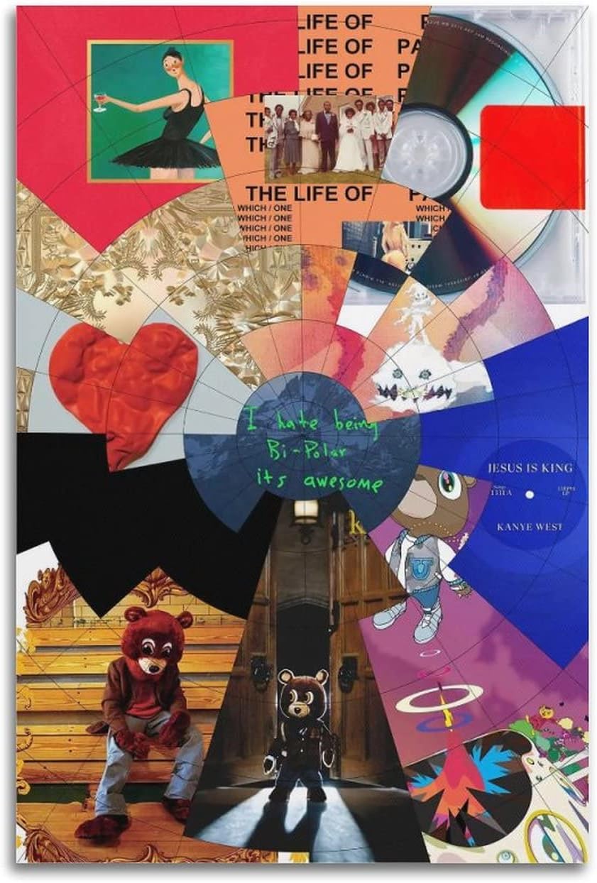 ChezMax KANYE WEST – Póster de 12 x 18 pulgadas (11.8 x 17.7 in)