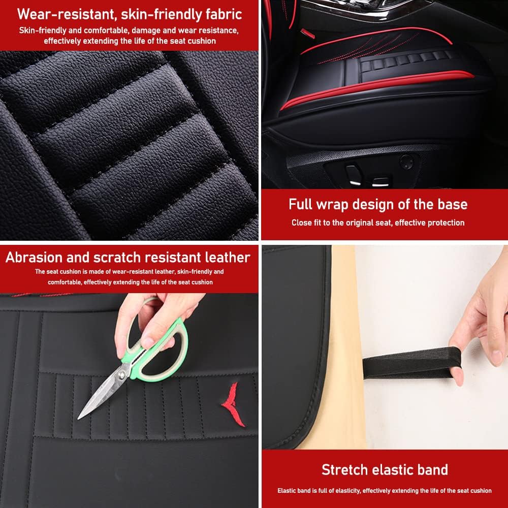 Funda de asiento de automóvil para Mazda2 2011-2014, de piel, cómodo ajuste universal para fundas de asiento, fundas de asiento de automóvil para la