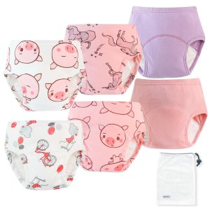 6 paquetes de ropa interior de absorción para niñas pequeñas, de algodón, reutilizables, para entrenamiento para ir al baño, ropa interior para 6 paquetes de ropa interior de absorción para niñas pequeñas, de algodón, reutilizables, para entrenamiento para ir al baño, ropa interior para
