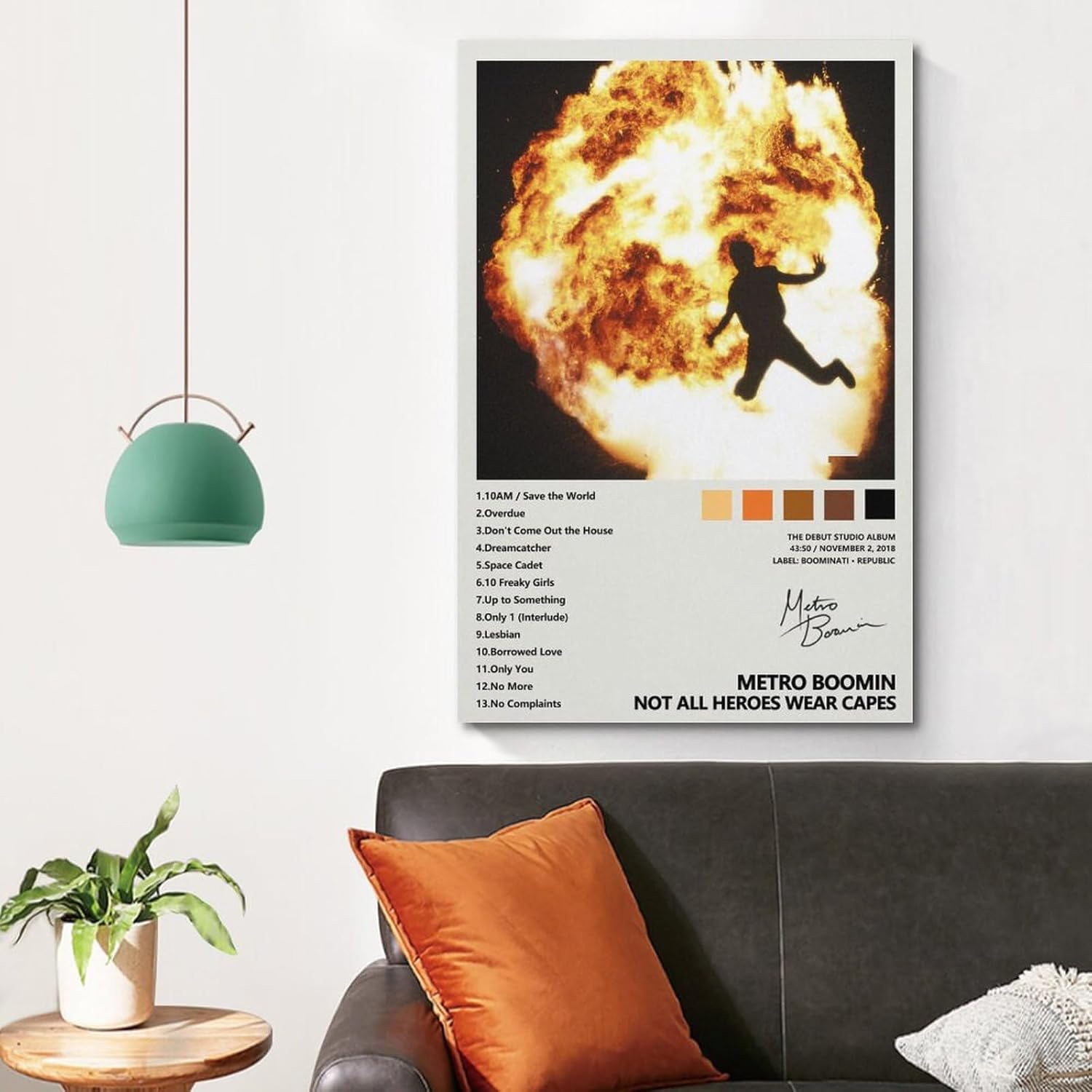 Metro Boomin Not All Heroes Wear Capes – Póster para estética de habitación, pósteres artísticos en lienzo, impresión artística moderna de pared