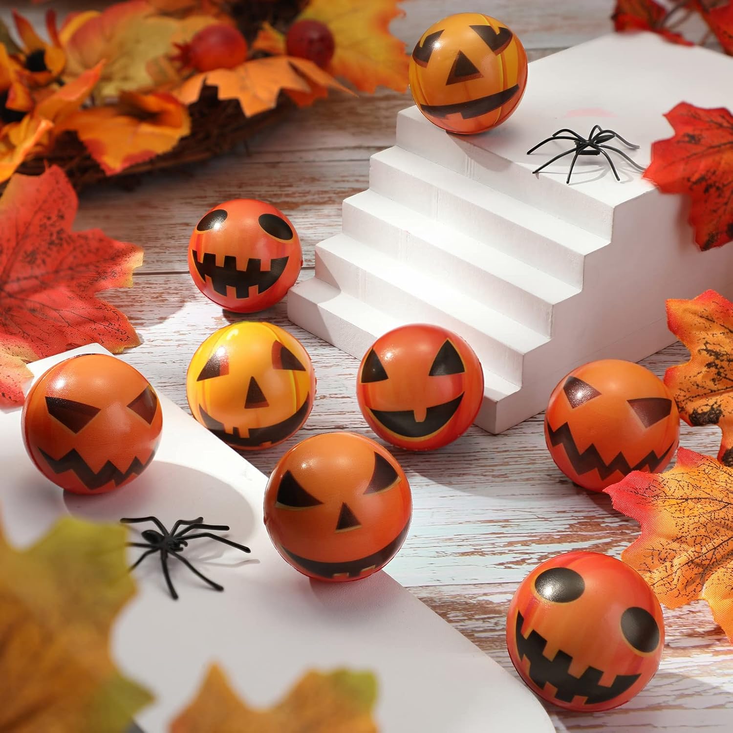 Bolas de calabaza de Halloween para aliviar el estrés, bolas suaves de poliuretano para apretar, recuerdos de fiesta para adolescentes, regalos de