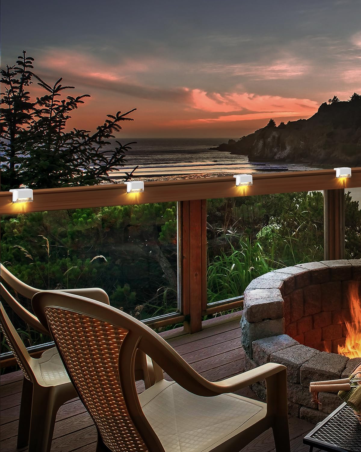 Luces de valla alimentadas por energía solar, paquete de 20 luces LED pequeñas impermeables para exteriores, color blanco, utilizadas en exteriores,