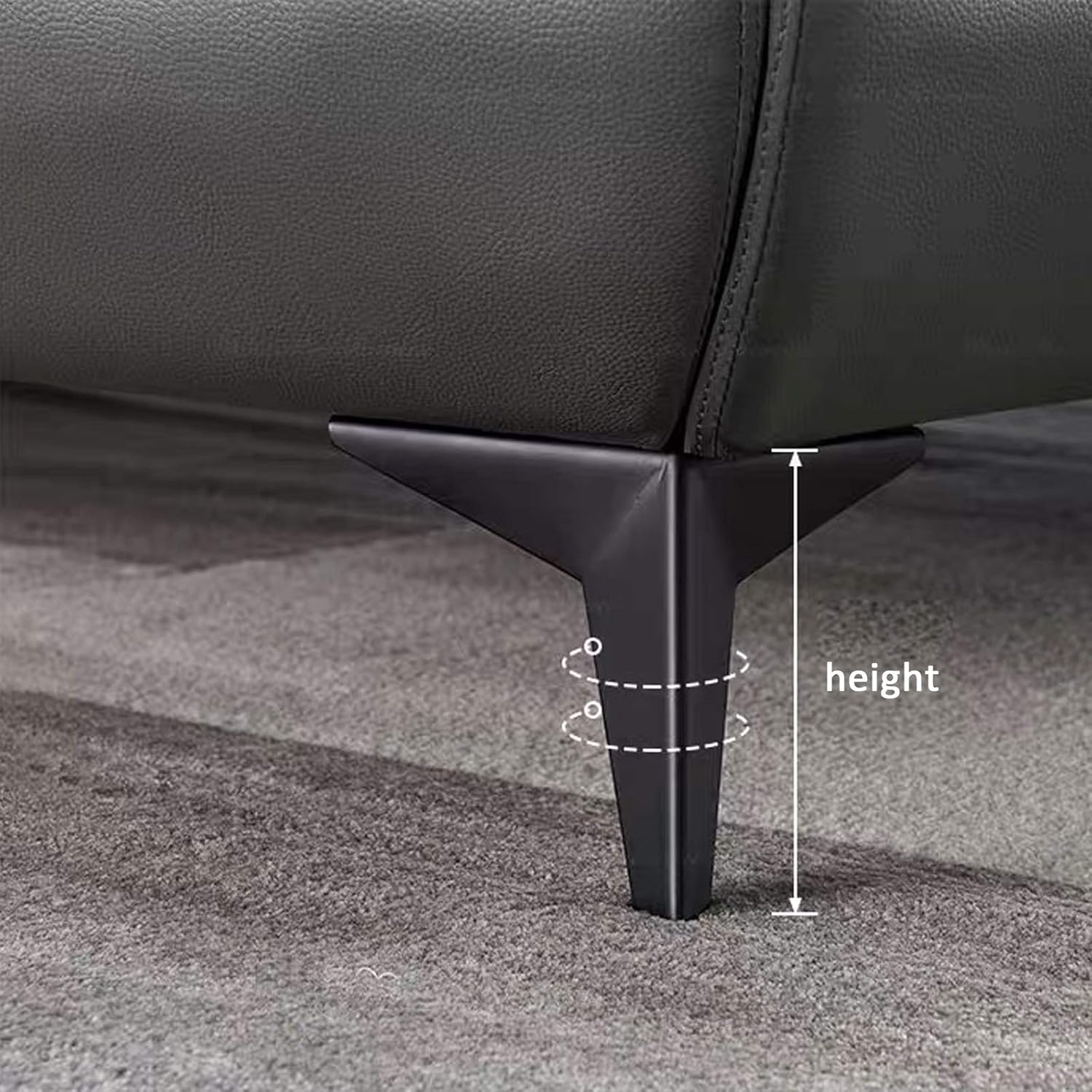 Patas de cama triangulares de hierro resistente con patas de soporte de esquina, patas de repuesto para cama, patas de mesa, armarios, patas de