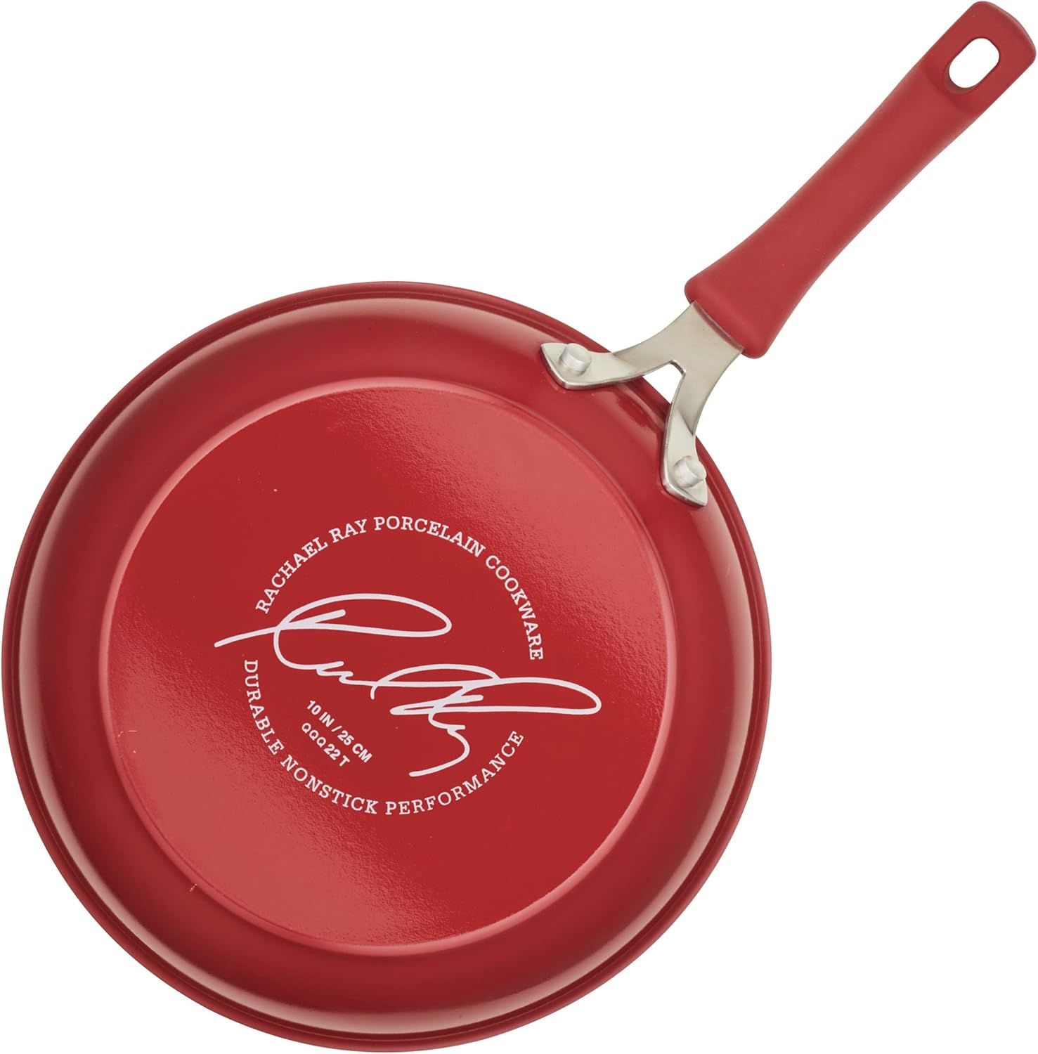 Rachael Ray Cook + Create – Sartén antiadherente, 10 pulgadas, color rojo