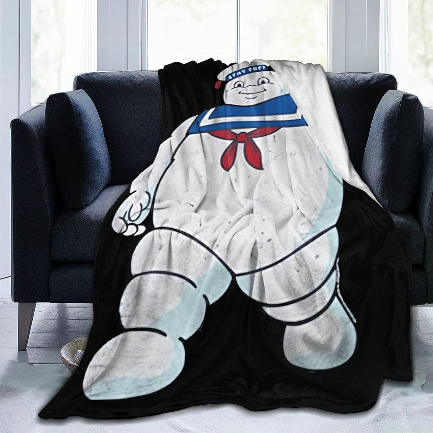 Moving Ghoostbusters – Manta de franela polar para todas las estaciones, manta grande con aire acondicionado de 80 x 60 pulgadas