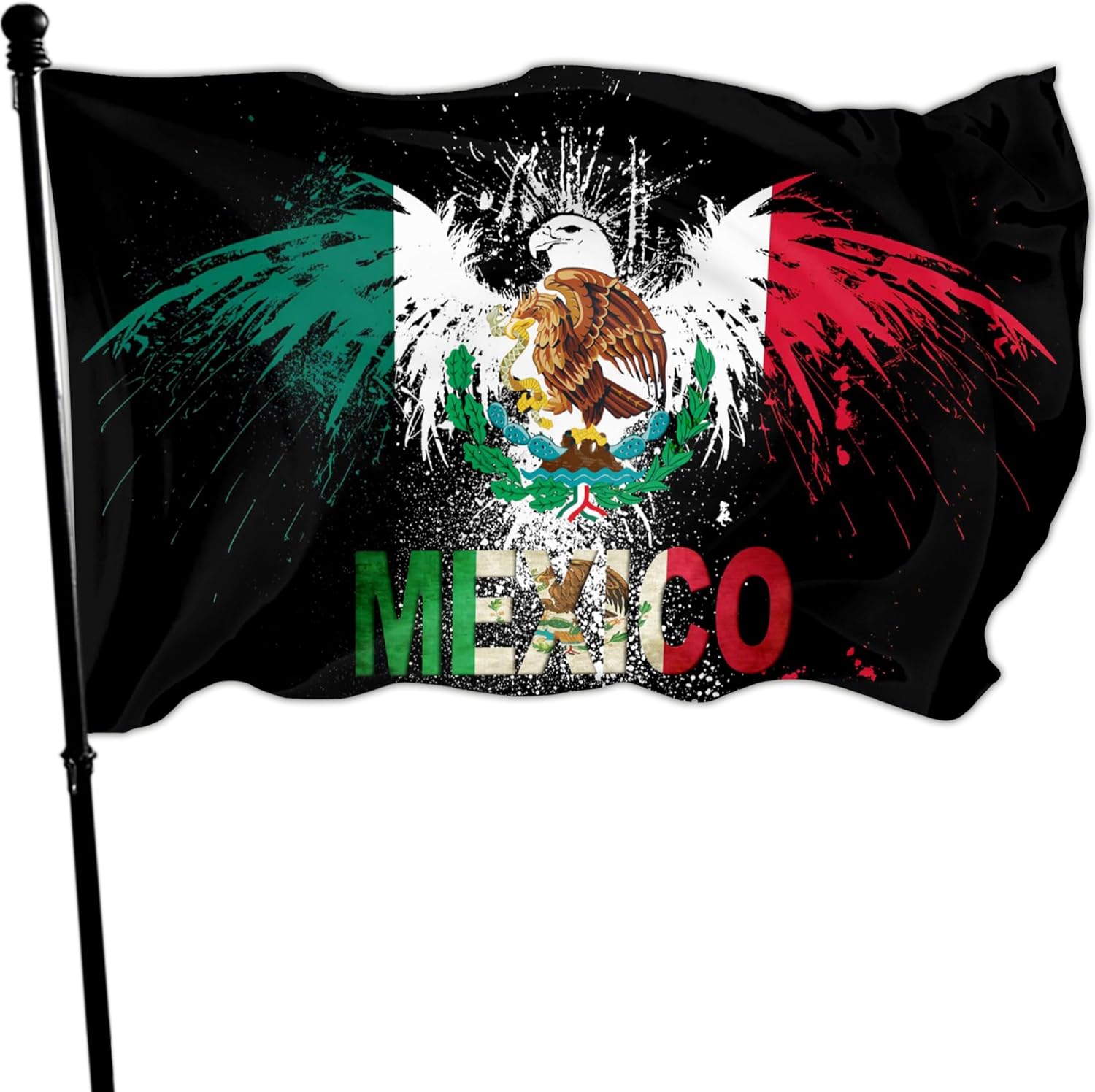 Bandera de México, banderas mexicano-americanas para exteriores, 3 x 5, doble cara, México, Estados Unidos, bandera de la amistad, bandera